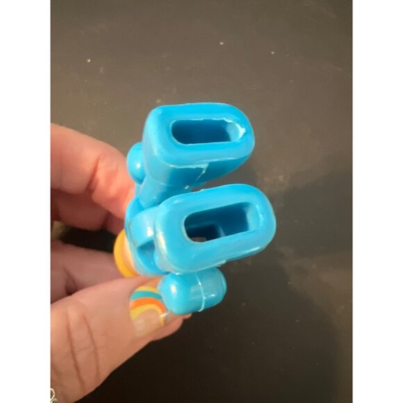 Vintage Playmobil Construction Worker Figure Blue Body Yellow Hat Estate 2.5" - Picture 4 of 4